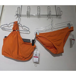 Women's Michael Kors Orange Bikini Set XS